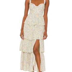 Astr the Label Midsummer Dress in Light Mint Multi